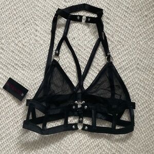 BodyRage black mesh bralette